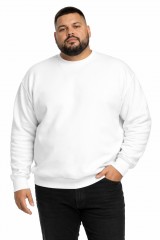                                                         Unisex pamut pulóver - Fehér Férfi pólók,pulóverek